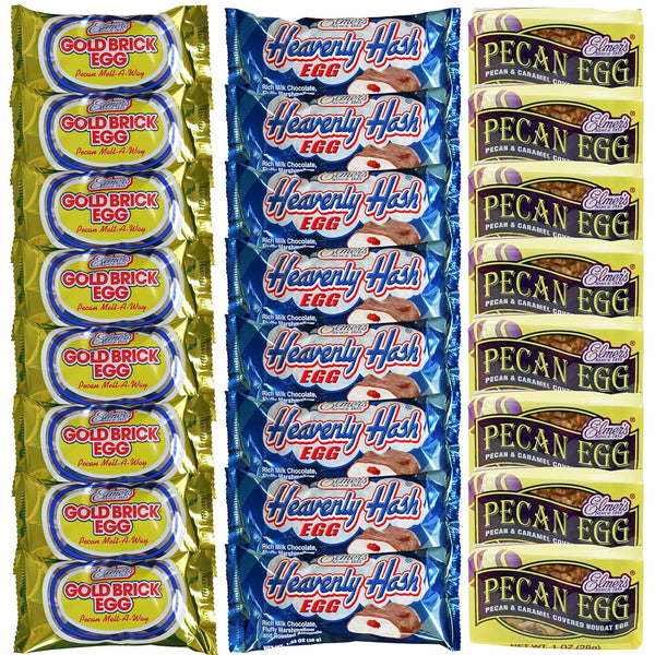 Elmer's Chocolate Elmer's Heavenly Hash Eggs (8), Gold Bricks Eggs (8), Pecan Eggs(8)