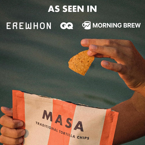 2pk5 oz MASA Chips Corn Tortilla Chips Cooked in Beef Tallow Seed Oil Free Snack, each Handmade with Only Naturally
