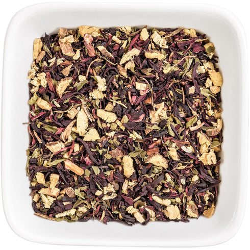 Tealyra Flat Belly Detox Herbal Loose Leaf Tea, Fennel, Peppermint, Hibiscus, Caffeine Free, 112g