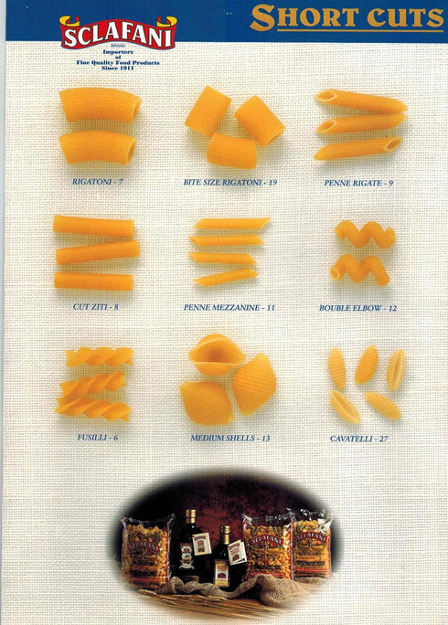 Gus Sclafani Fine Italian Imports #11 (20) 1 .lb Penne Mezzanine Short Cut Pasta Case of Twenty Pouches