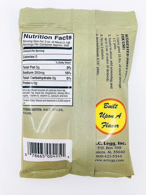 A.C. Legg - Blend NS4 - Pork Sausage Seasoning with No Sage - 2 Pack