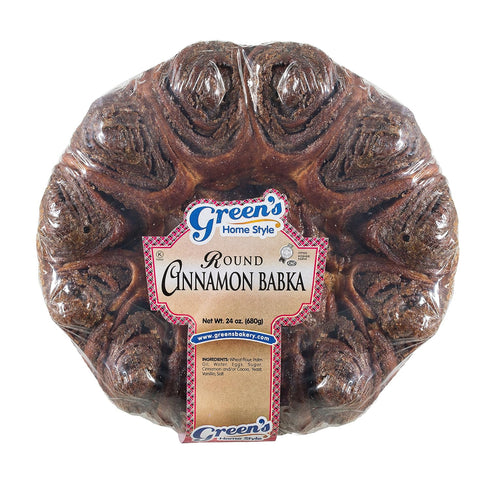 24 oz. Green's Bakery Round Kosher Cinnamon Babka