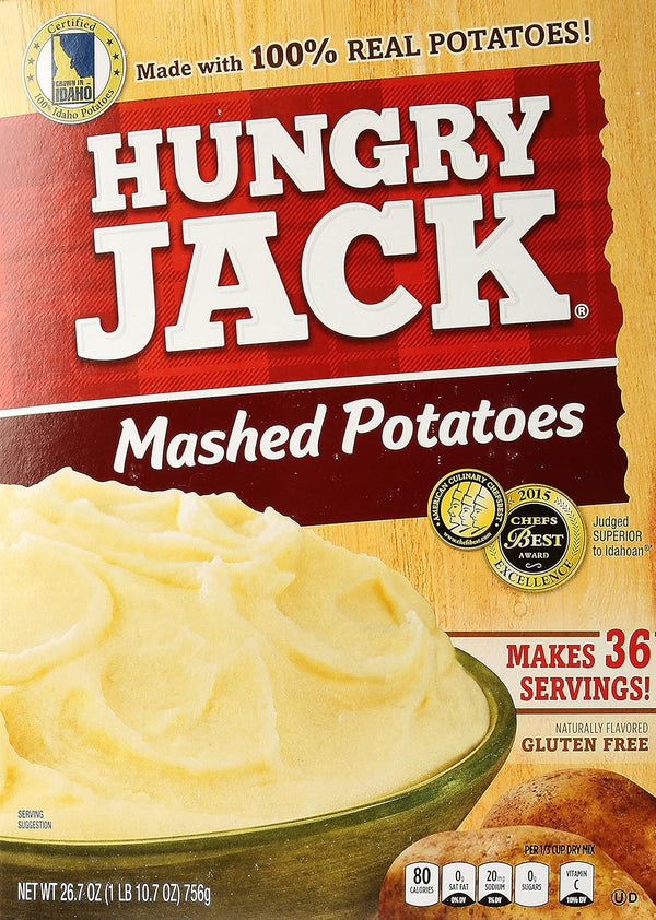 Hungry Jack Instant Mashed Potatoes, Naturally Flavored - Family Size 26.7 Ounce