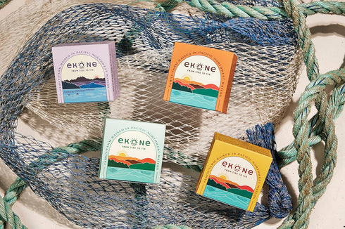 (4 pack) Ekone Premium Tinned Seafood Sampler Smoked Oysters and Mussels, Farm Raised, Smoked and Canned in Washington