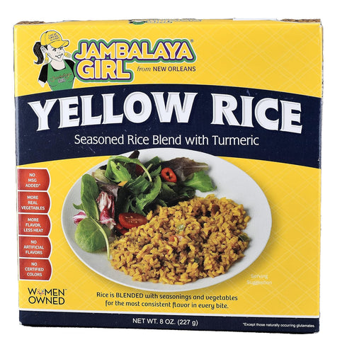 Jambalaya Girl Yellow Rice Seasoned Rice Blend with Turmeric, 8 oz (1