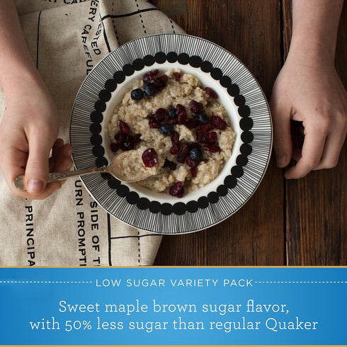 Pack, 10 Count 11.5 (Pack 4) Quaker Instant Oatmeal Lower Sugar, Flavor Variety Boxes, Ounce