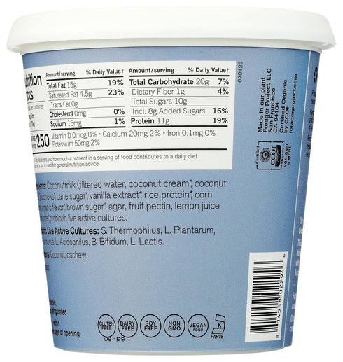 24 OZ FORAGER PROJECT Organic Vanilla Greek Cashew Yogurt