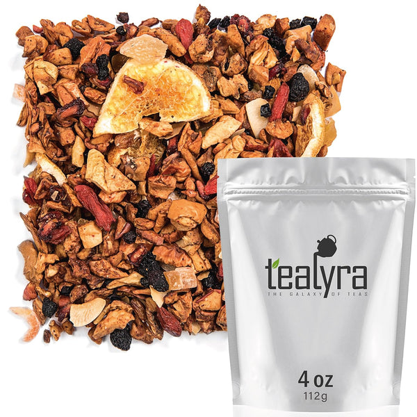 Tealyra Superfruit Mango, Goji Berries, Pineapple, Pomegranate Fruity Herbal Loose Leaf Tea, 112g (4-ounce), No Caffeine