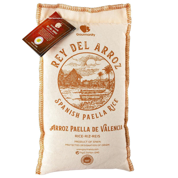 Gourmanity Spanish Paella Rice, Rey del Arroz Authentic Short Grain Valencia Rice