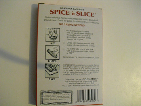 1 Packet) Grandma LaMure's Spice' N Slice (Pepperoni