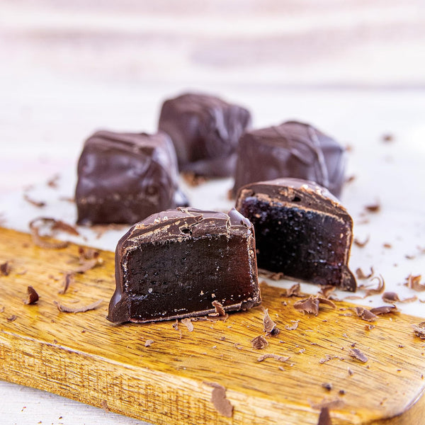 Wockenfuss Candies Raspberry Jellies, Dark Chocolate - 1lb