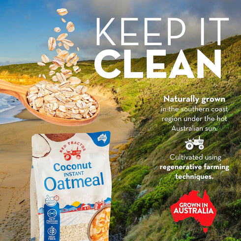 400g 1 Pack (1 Pack) Red Tractor Creamy Style Coconut Instant Oats