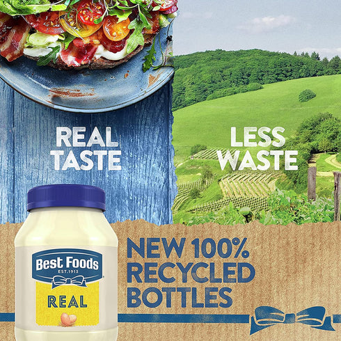 Best Foods Real Mayonnaise, 15 oz, Creamy Condiment for Simple Meals, Pack of 4