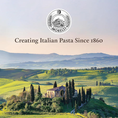 17.6oz (500g) Pack 1 Morelli Pici Pasta di Toscana - Italian Gourmet Organic Pici Noodles - Thick Organic Pasta Nests