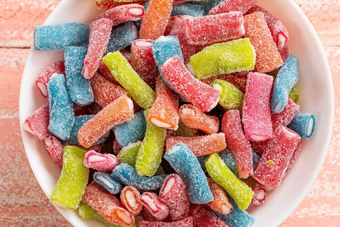 8 (Pack 3) SweeTARTS Rope Bites Candy, Mixed Fruit, Ounce Resealable Bag