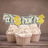 The DaPai Set Dollar Bill Theme Cake Topper & Cupcake Toppers Birthday Party Decoration Cash Dollar Sign Cake Topper