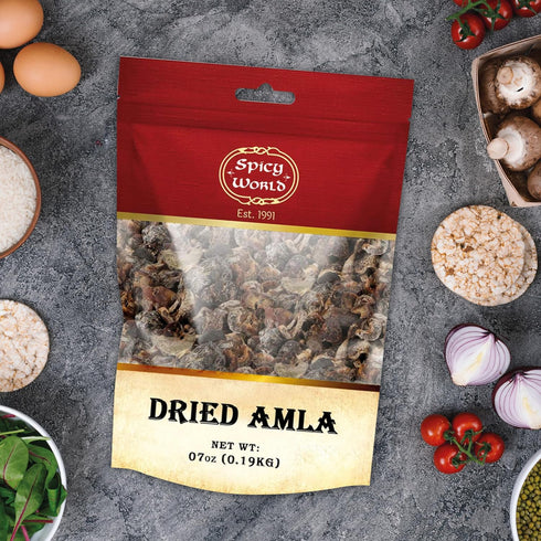 Spicy World Amla 7 Dried Fruit (Indian Gooseberry) Ounce Bag - Pure, and High Vitamin C Content