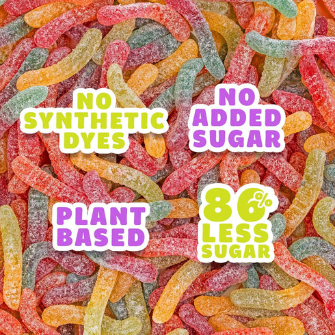 Gummy Gummies, 150g SmartSweets Worms, Gluten Free Healthy Snacks for Adults & Kids, Fun Chewy Candy, Low Calorie, Low