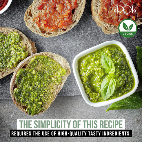 ROI Pesto Sauce - Vegan Basil Pesto, Gluten Free, Keto Friendly, 6.3 oz (Pack of 1)